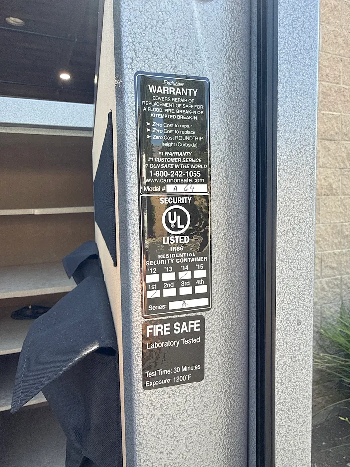 Cannon A64 Armory 80 Gun Safe 6