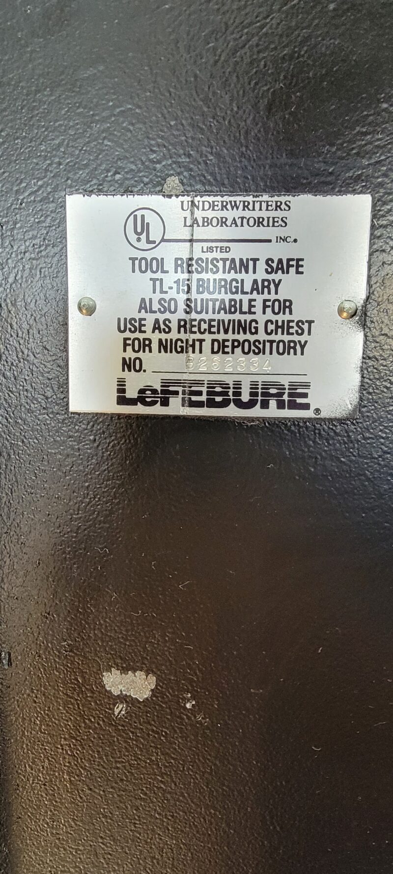LeFebure TL15 Safe Boswell Safes & Vault Co.